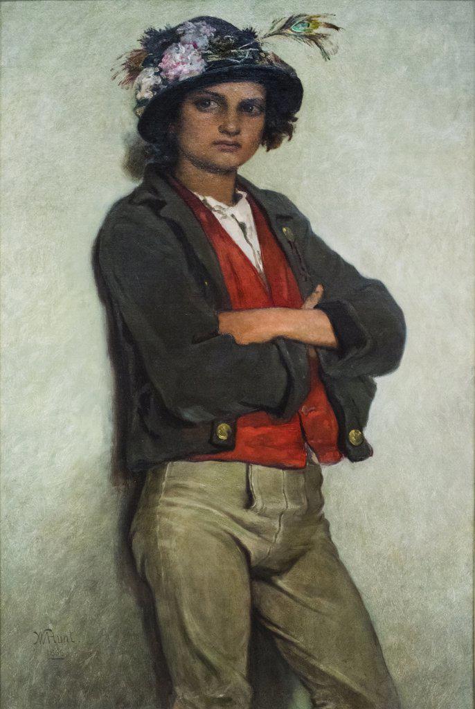 Italian Peasant Boy; 1866 Oil on canvas William Morris Hunt American; 1824-1879