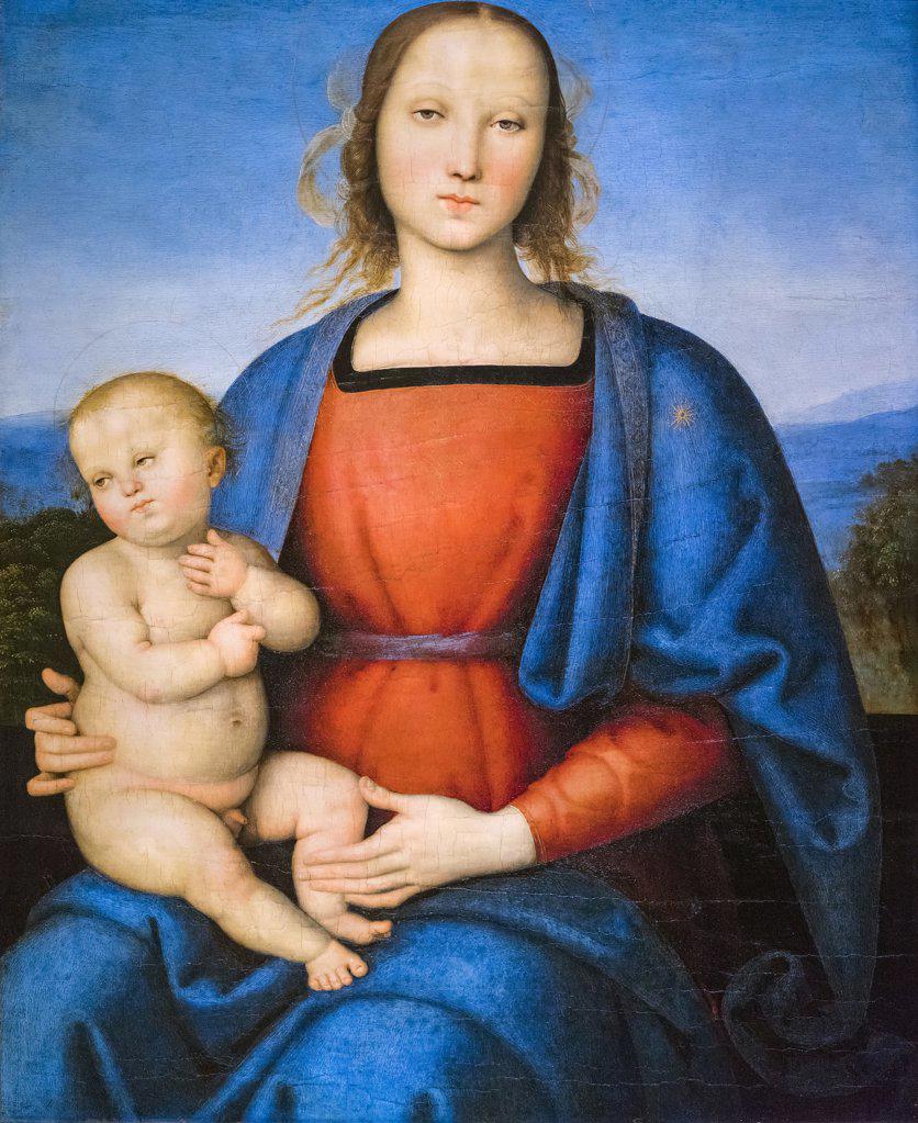 Madonna and Child; about 1500; Tempera on poplar panel Pietro Perugino; Italian; 1450-1523
