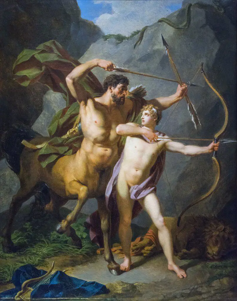 Education of Achilles; 1780-90; Oil on paper; mounted on canvas Baron Jean-Baptiste Regnault; French; 1754-1829