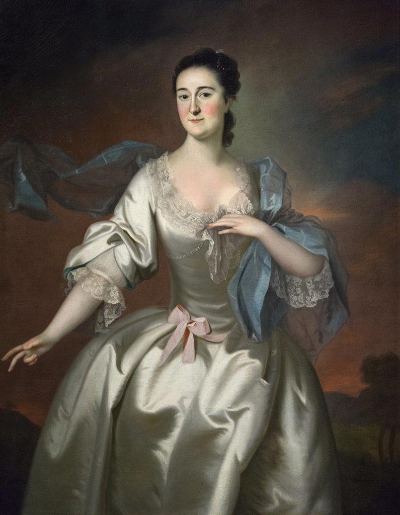 Mrs. James Pitts; 1757; Oil on canvas Joseph Blackburn; English; 1700-1780