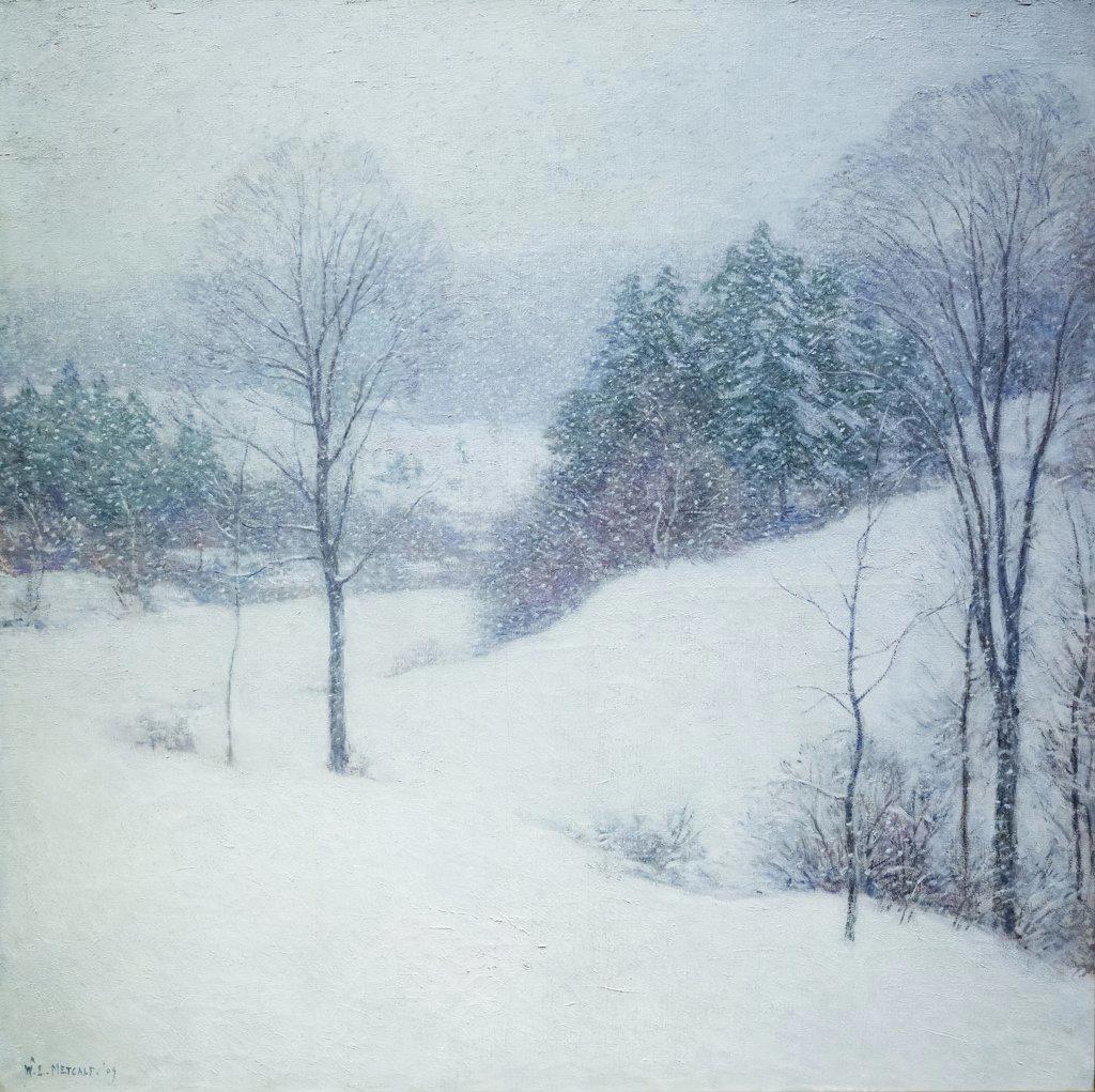 The White Veil; 1909 Oil on canvas Willard Metcalf; American; 1858 - 1925
