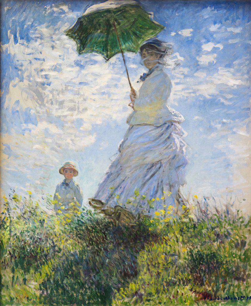 Woman with a Parasol-Madame Monet and her Son Oil on canvas; 1875 Claude Monet; French; 1840 - 1926