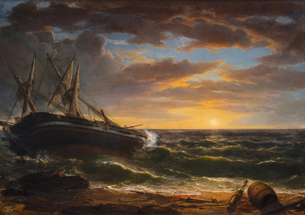 The Stranded Ship Oil on canvas; 1844 Asher Brown Durand; American; 1796 - 1886