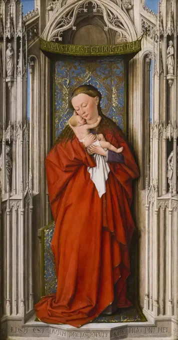 Virgin and Child in a Niche by Netherlandish Painter; Oil on wood; circa 1500