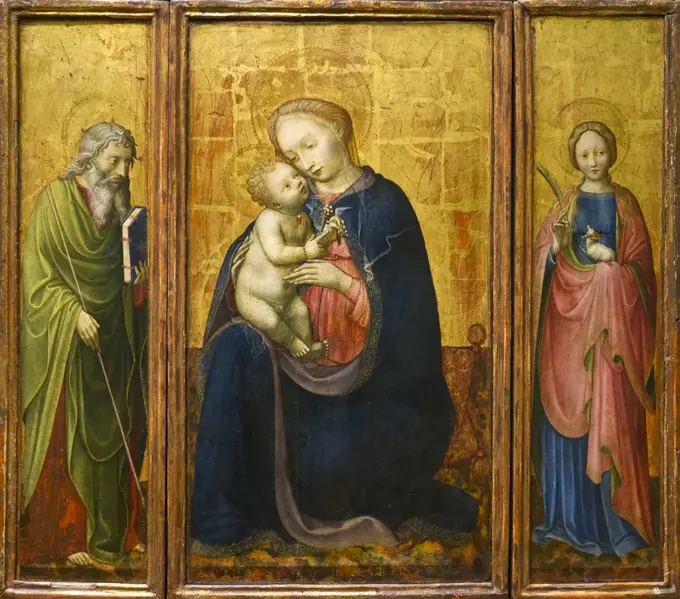 Madonna and Child with Saints by Philip Donato de' Bardi; Tempera on wood; Gold ground; Circa 1425 - 1430