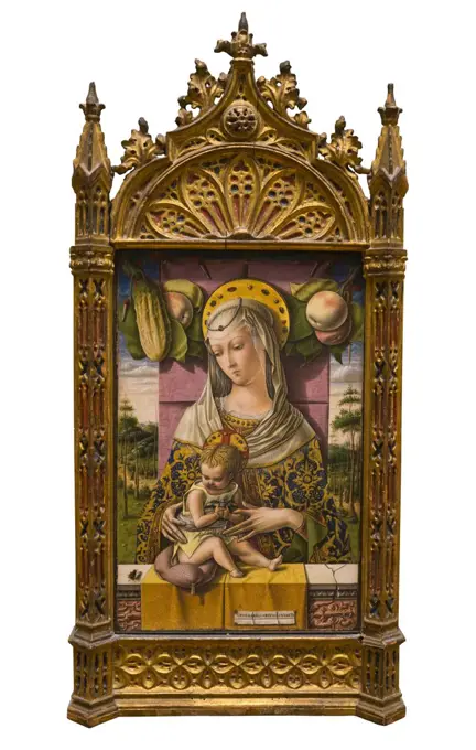 Madonna and Child by Carlo Crivelli; Tempera and gold on wood; Circa 1480 