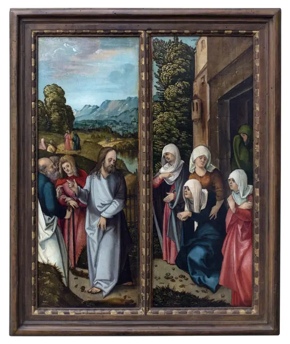Christ taking leave of his mother. 1504/04. (Hans Schaufelein; order or Augsburg-Nurnberg 1480/85 1538/40 Nordlingen)