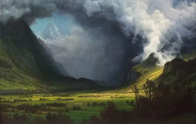 Storm in the Mountains; about 1870 Oil on canvas Albert Bierstadt American born in Germany; 1830-1902