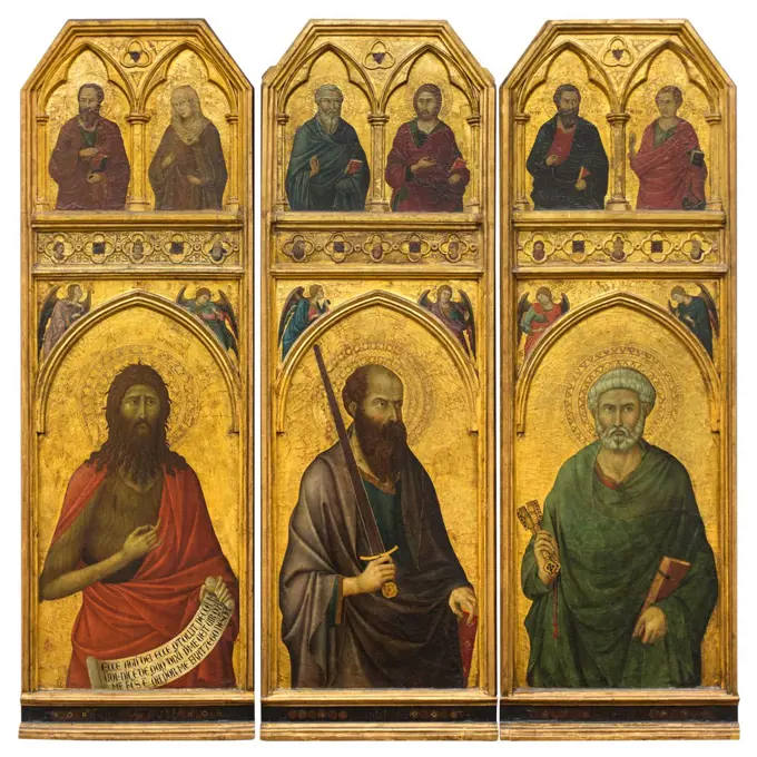 Parts of the polyptych of the high altar in S. Croce; Florence. To 1325/35. (Ugolino di Nerio; Detectable 1317-1327 in Siena and Florence)