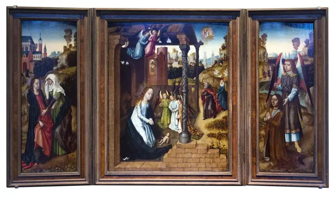 Nativity; late 1400s; Oil on oak panels Master of Saint Ursula Legend; Netherlandish; active about 1470-1500