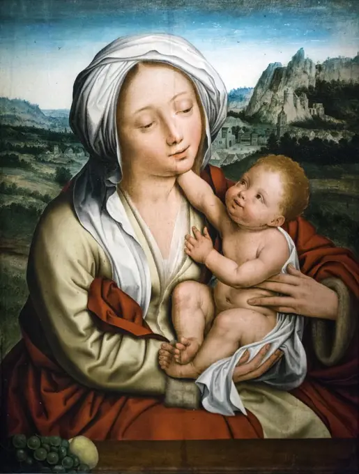 Madonna and Child; about 1520-30; Oil on oak panel Quentin Massys; Netherlandish; 1465/66-1530