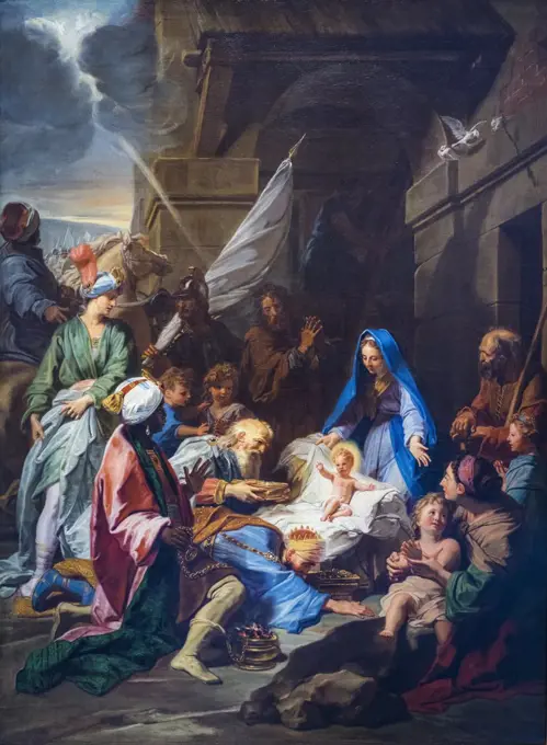 Adoration of the Magi; about 1700-1710; Oil on canvas Jean Jouvenet; French; 1644-1717