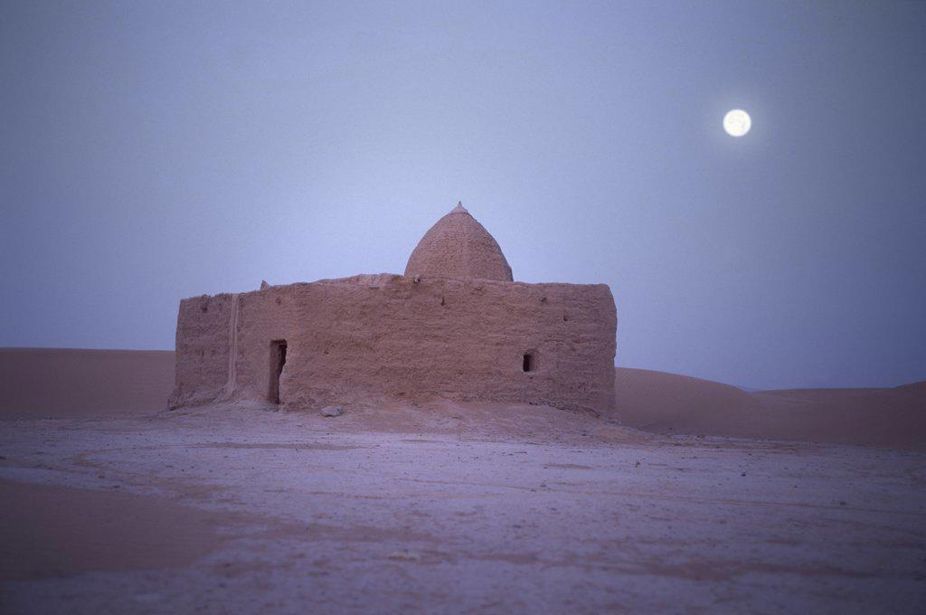 A temple in desert.