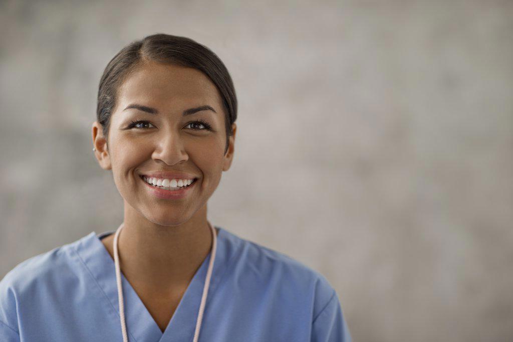 Portrait of a smiling nurse.