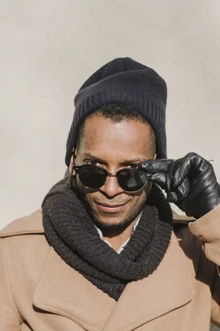 Black man in stylish sunglasses