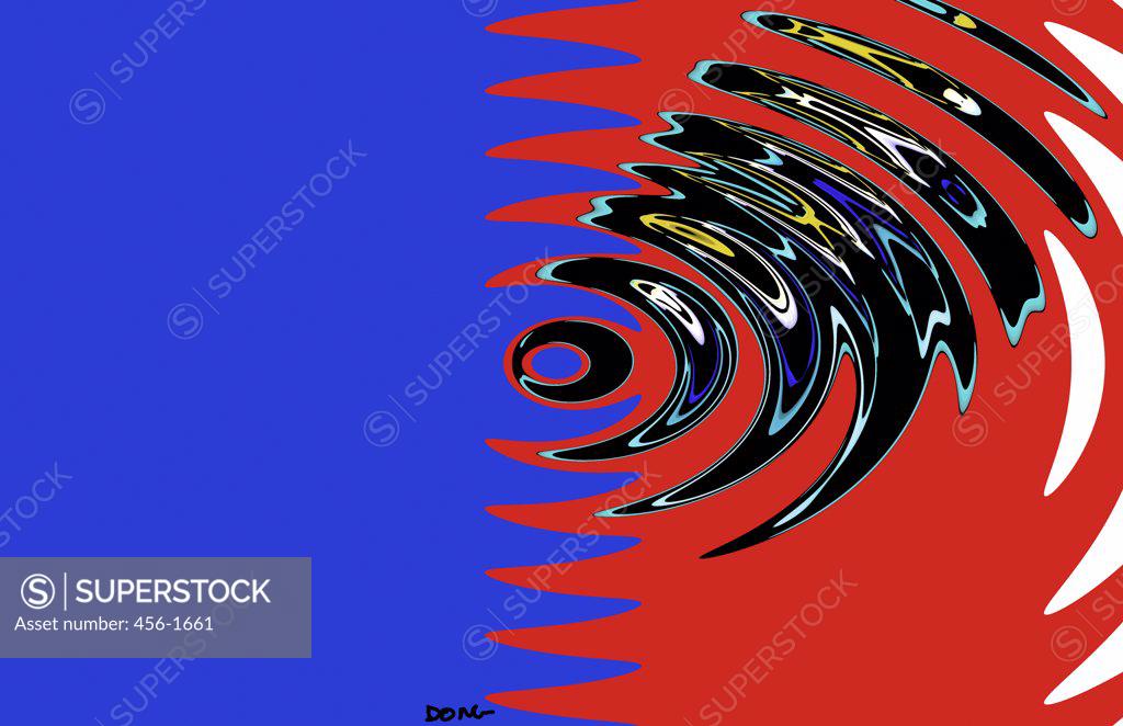 Stock Photo: 456-1661 Shock wave, 2008, Diana Ong (b.1940/Chinese-American) Computer Graphics