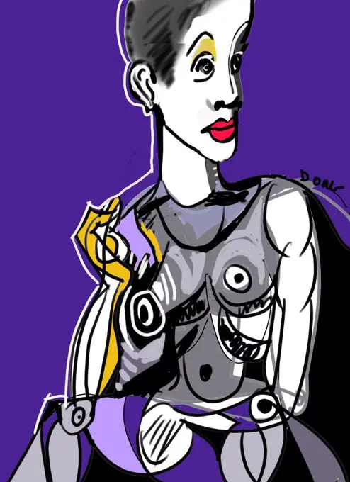 Purple Lady, by Diana Ong, Computer Graphics, 2010