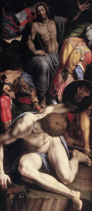 Resurrection of Christ  (Resurrezione di Cristo)  Antonio Campi (1524-1587/Italian)  Oil on Wood  Santa Maria Presso San Celso, Milan 