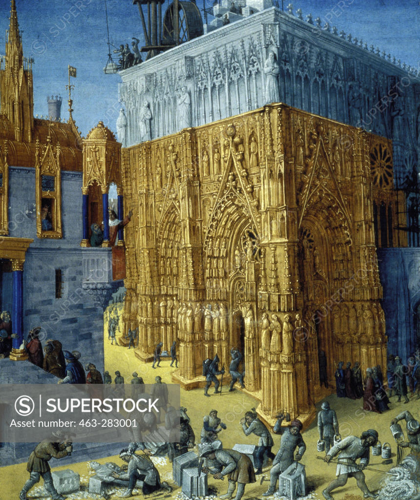 Stock Photo: 463-283001 Jean Fouquet / Building the Temple