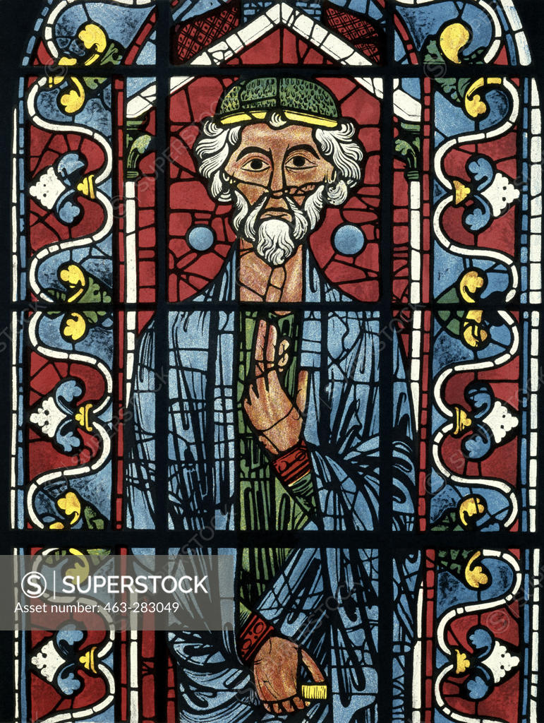 Stock Photo: 463-283049 Ezekiel / Bourges / 13th century