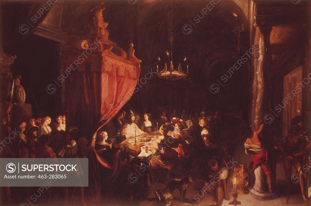 Stock Photo: 463-283065 Feast of Belshazzar / Schoenfeld / c.1630