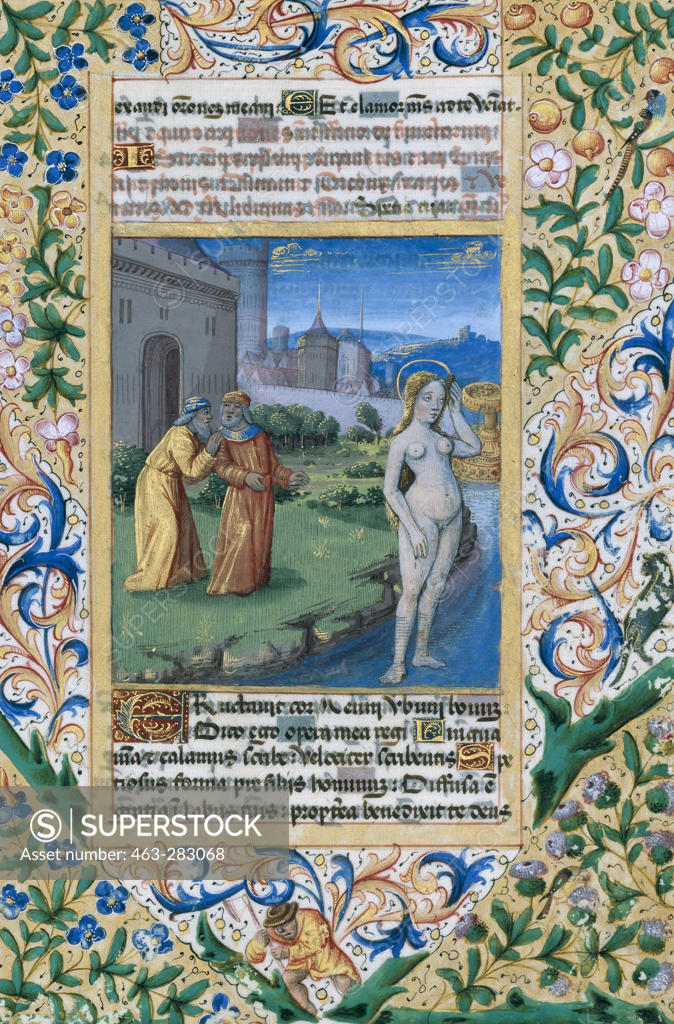 Stock Photo: 463-283068 Susannah and the Elders/ Illumin. 1490