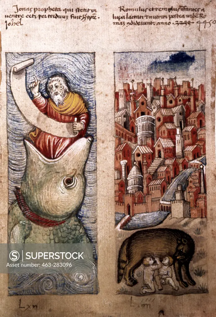 Jonah and the Whale / Illumin. / c.1460
