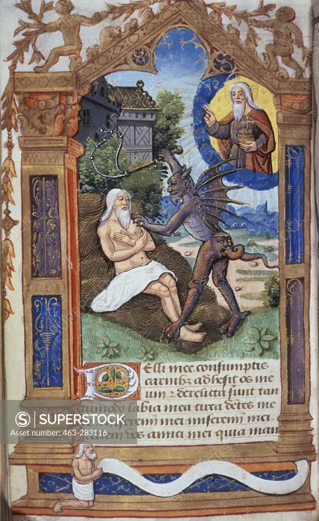Job and the Devil / Illumin. / c.1500