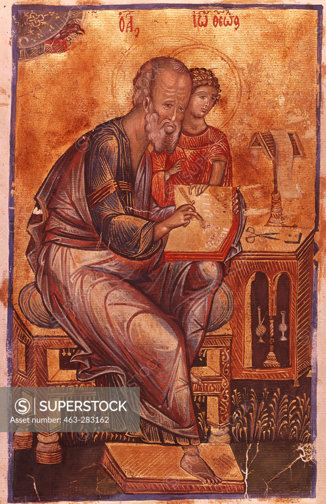 Stock Photo: 463-283162 St. John from Radoslav Gospel Book