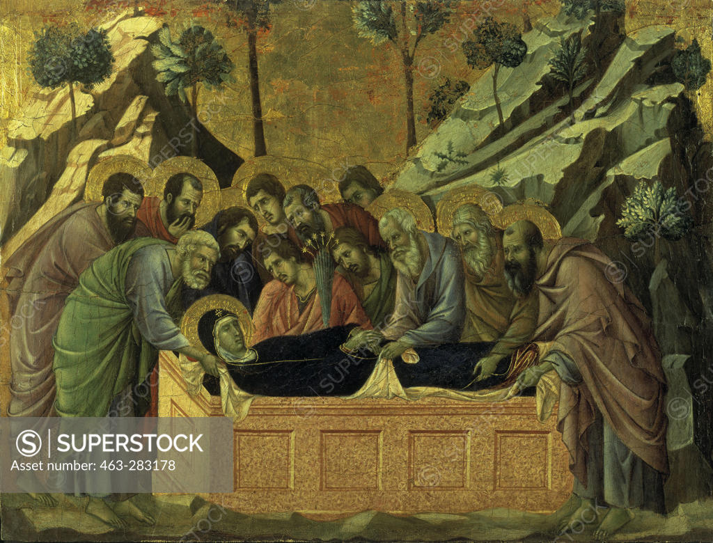 Stock Photo: 463-283178 Burial of Mary / Duccio / 1308/11