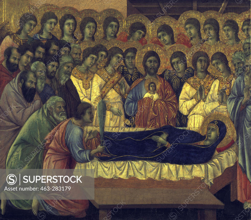 Stock Photo: 463-283179 Death of Mary / Duccio / c.1308/11