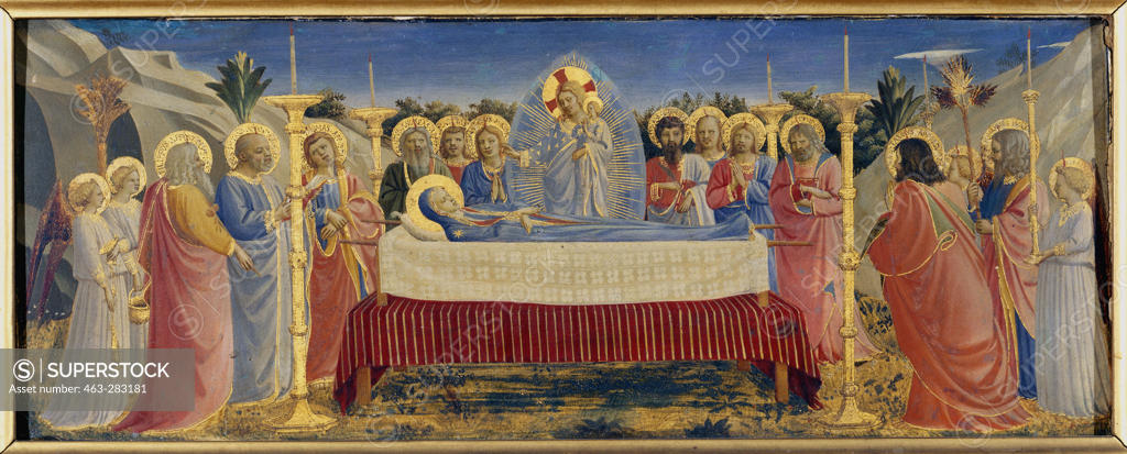 Stock Photo: 463-283181 Fra Angelico / Burial of Mary / c.1434