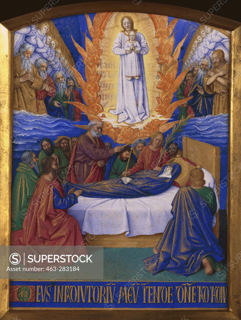 Stock Photo: 463-283184 J.Fouquet, Death of Mary / Illumination