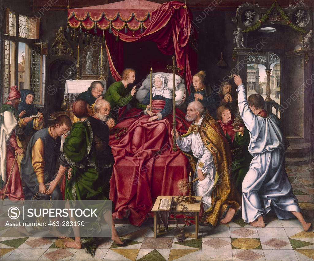 Stock Photo: 463-283190 The Death of Mary / van Cleve / c.1515
