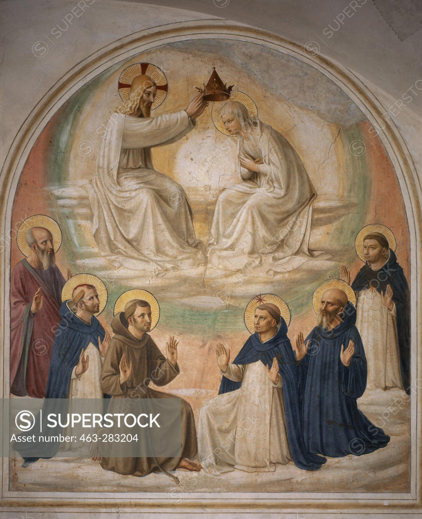 Stock Photo: 463-283204 Fra Angelico / Coronat.of Mary w.Saints