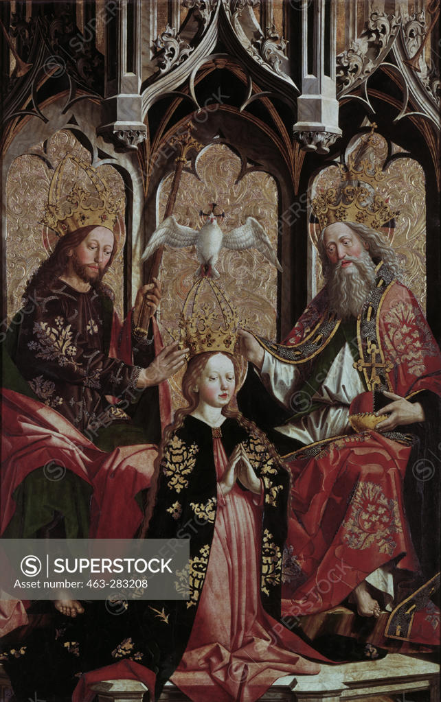 Stock Photo: 463-283208 M.Pacher / Coronation of the Virgin Mary