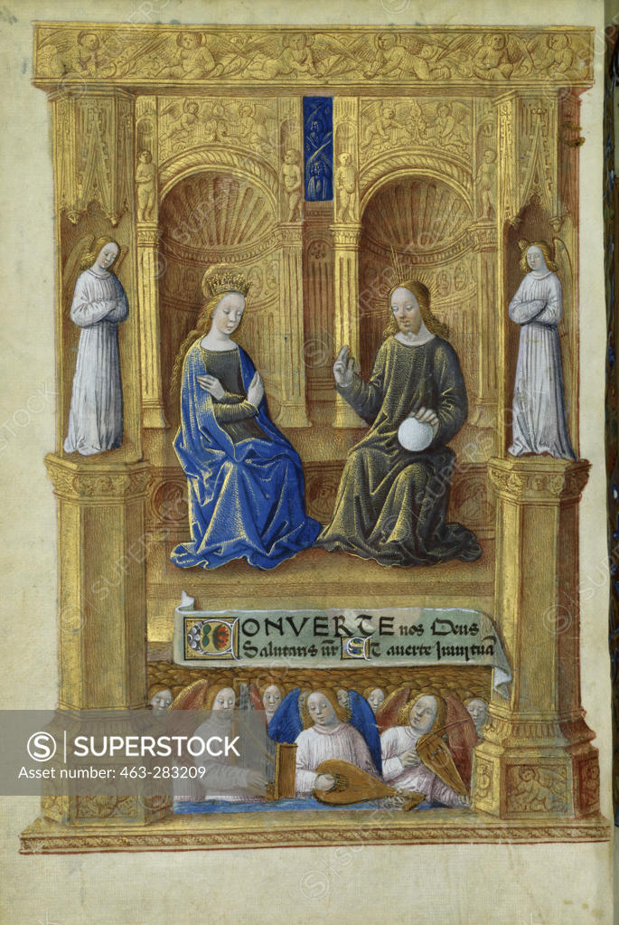 Stock Photo: 463-283209 Coronation of Mary / Illumination / 1490