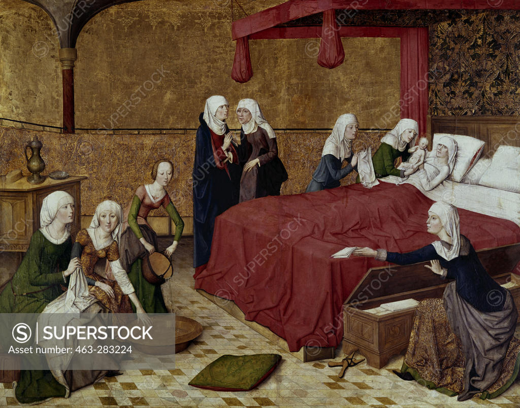 Stock Photo: 463-283224 Birth of Virgin Mary / Cologne / c.1463