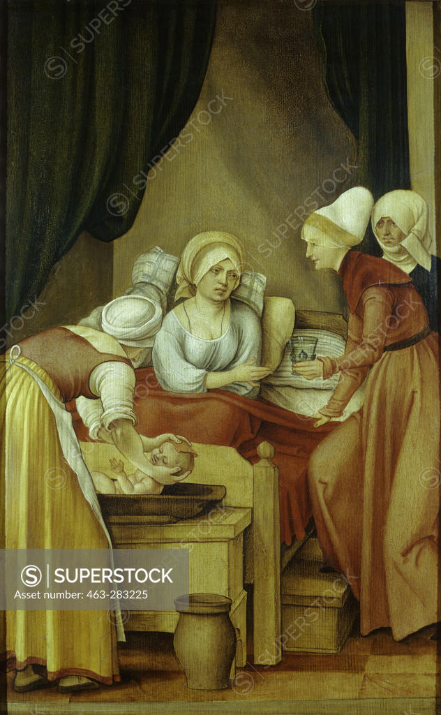 Stock Photo: 463-283225 Birth of Mary / Hans Kulmbach / c.1510