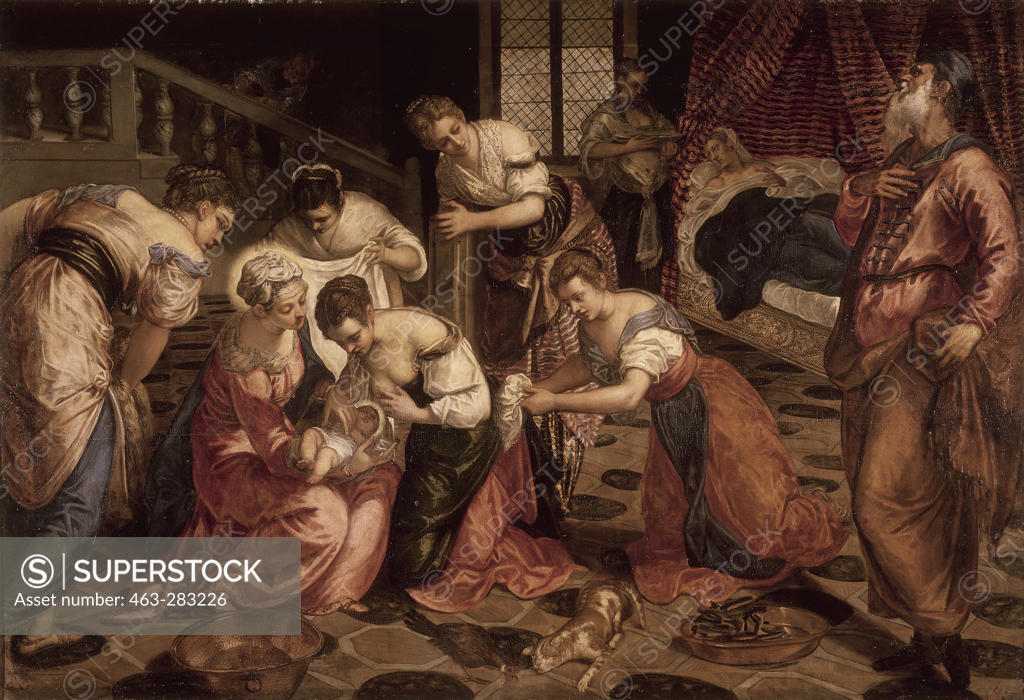 Stock Photo: 463-283226 Tintoretto / Birth of John the Baptist