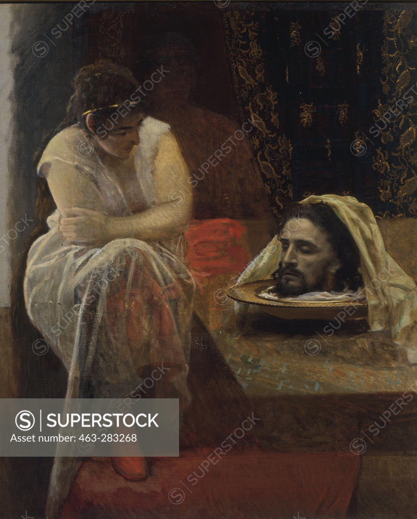 Stock Photo: 463-283268 I.N.Kramskoy / Herod / Paint./ 1886