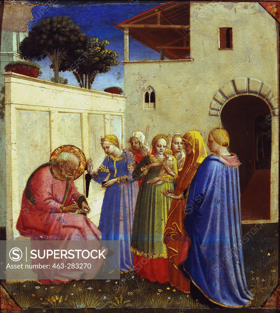 Stock Photo: 463-283270 Fra Angelico / Naming of John th.Baptist