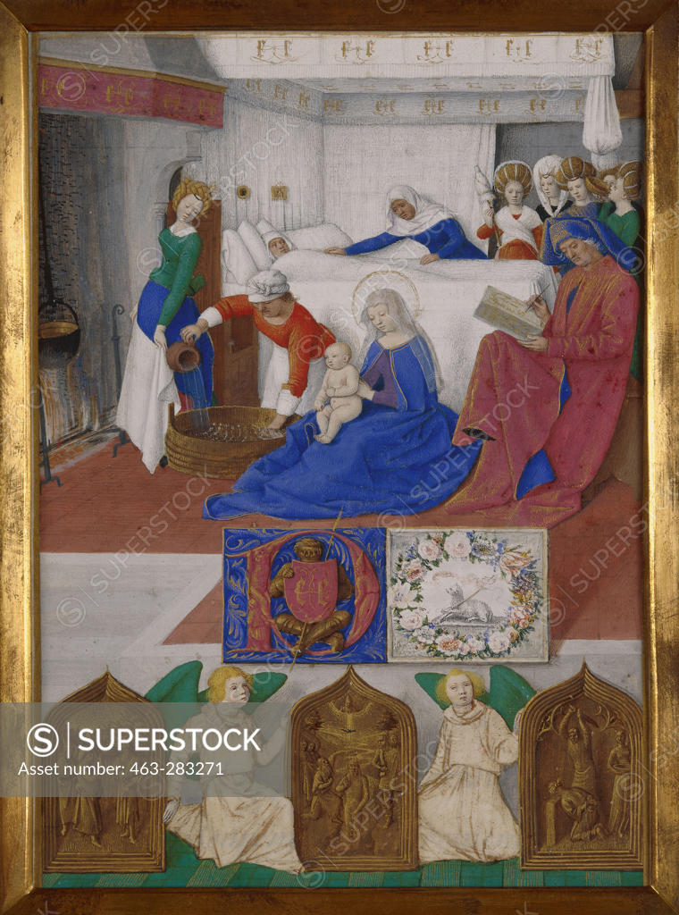Stock Photo: 463-283271 J. Fouquet, Birth of St.John the Baptist