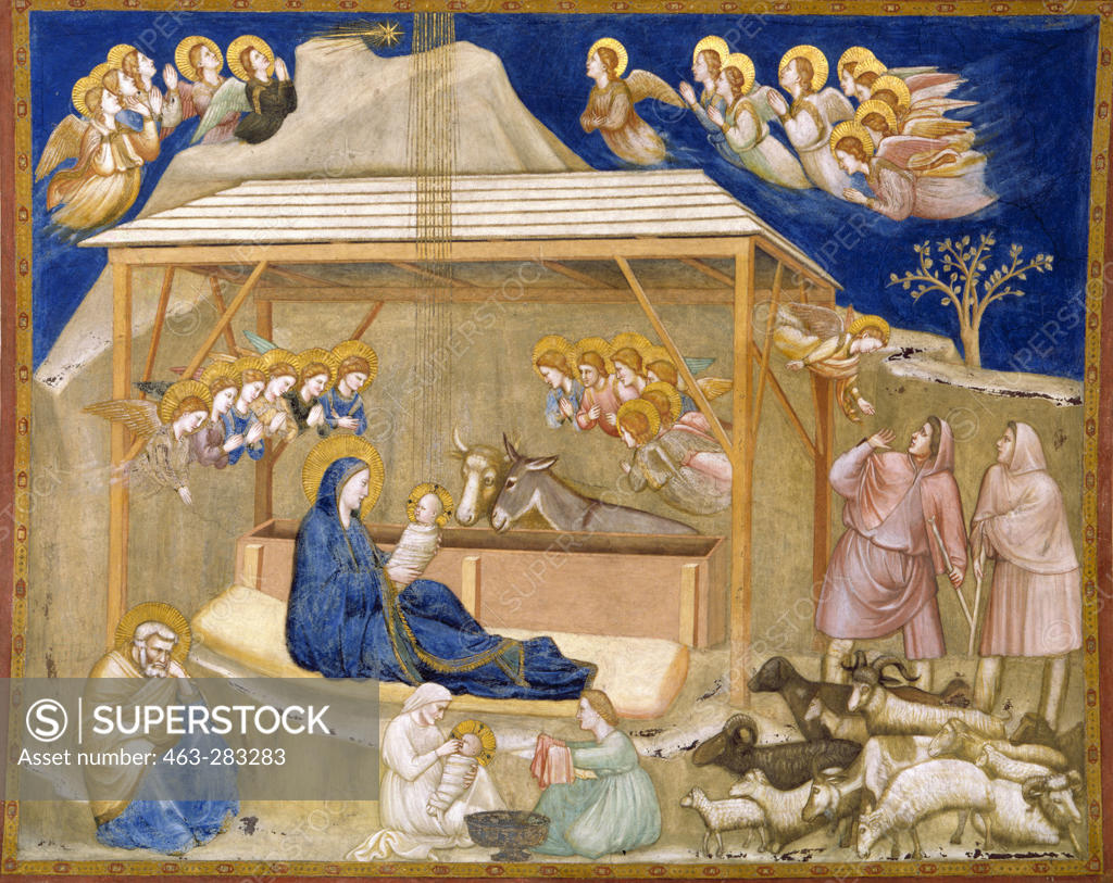 Stock Photo: 463-283283 Birth of Christ / Fresco / c.1315/20
