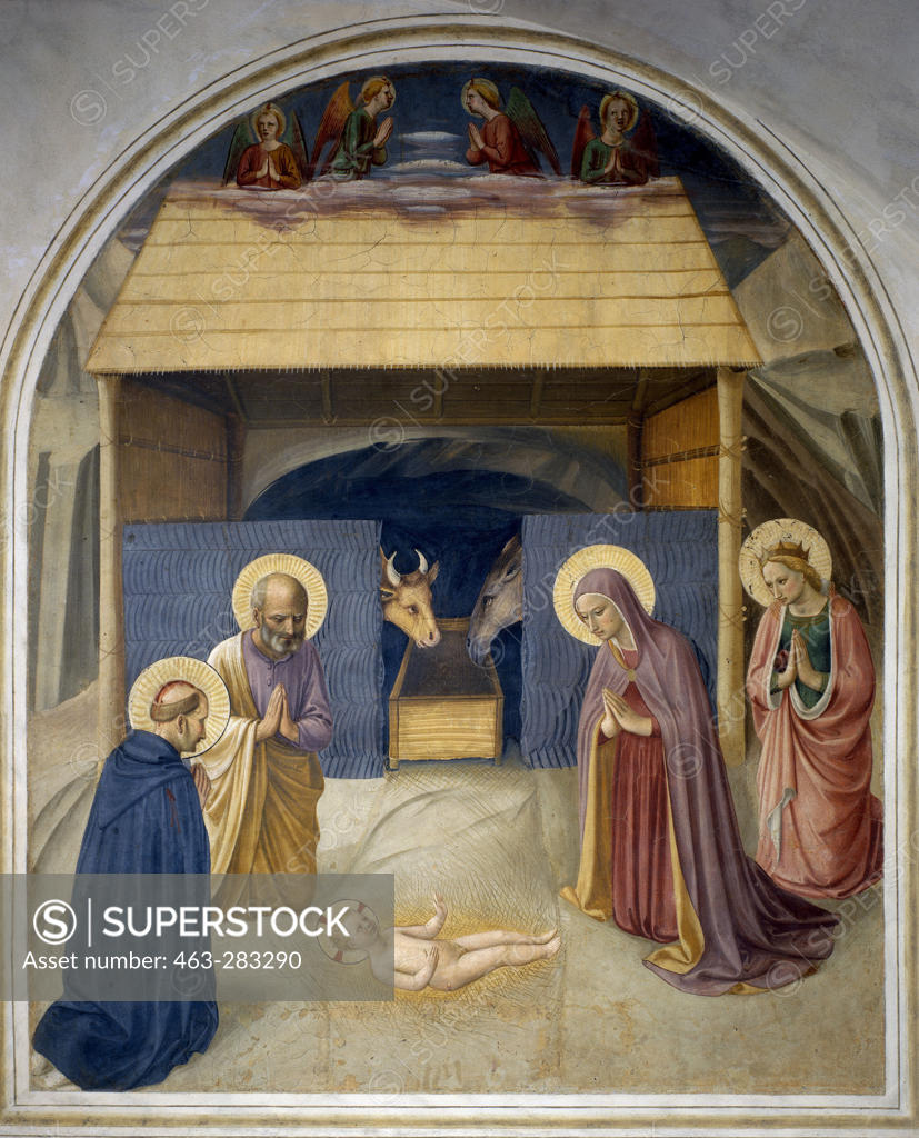 Stock Photo: 463-283290 Fra Angelico / Birth of Christ / c.1437