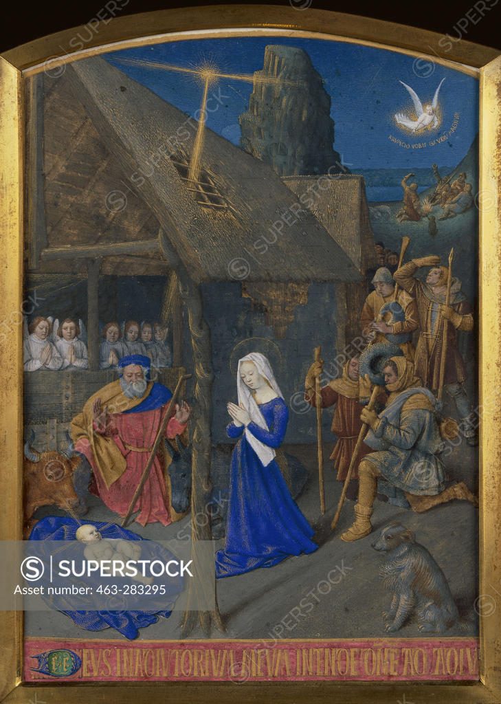 Stock Photo: 463-283295 J.Fouquet, Birth of Christ /Illumination