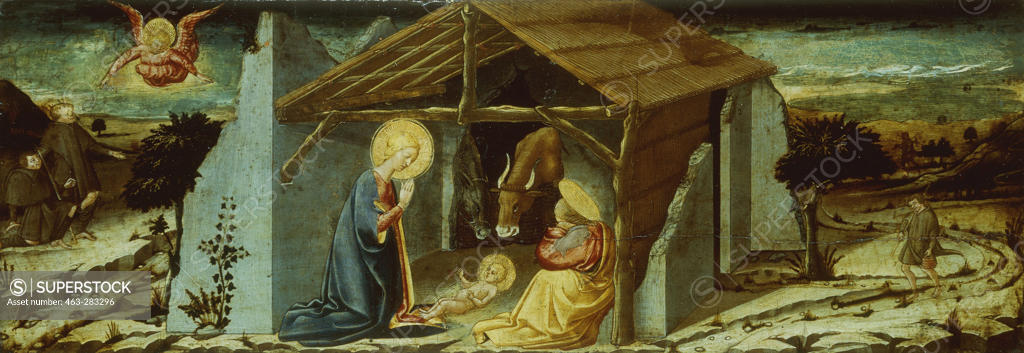 Stock Photo: 463-283296 Neri di Bicci, The Birth of Christ