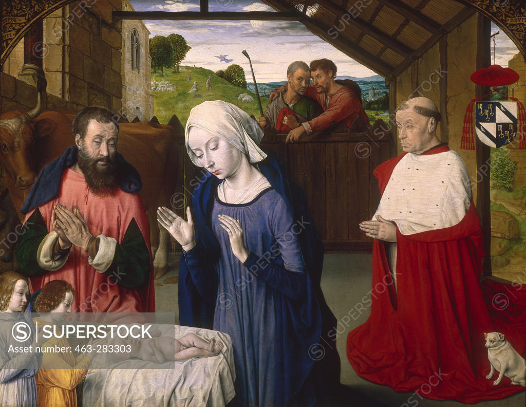 Stock Photo: 463-283303 The Nativity / Master of Moulins/ c.1480