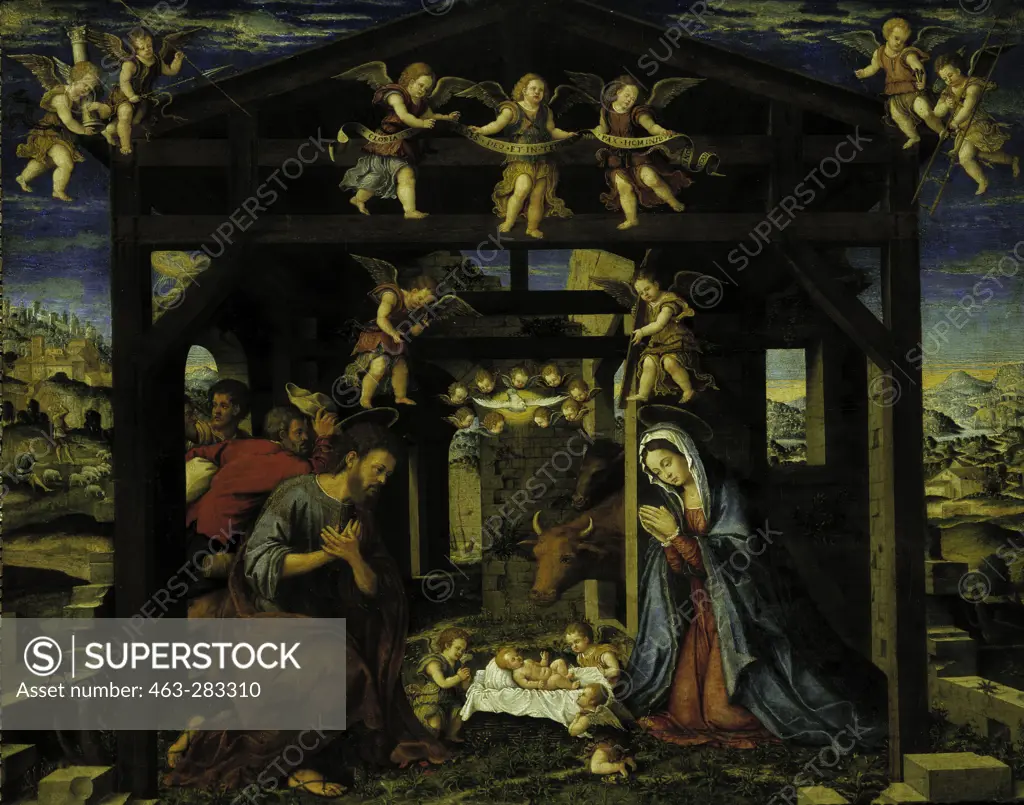 Gerolamo da Santacroce / Adoration