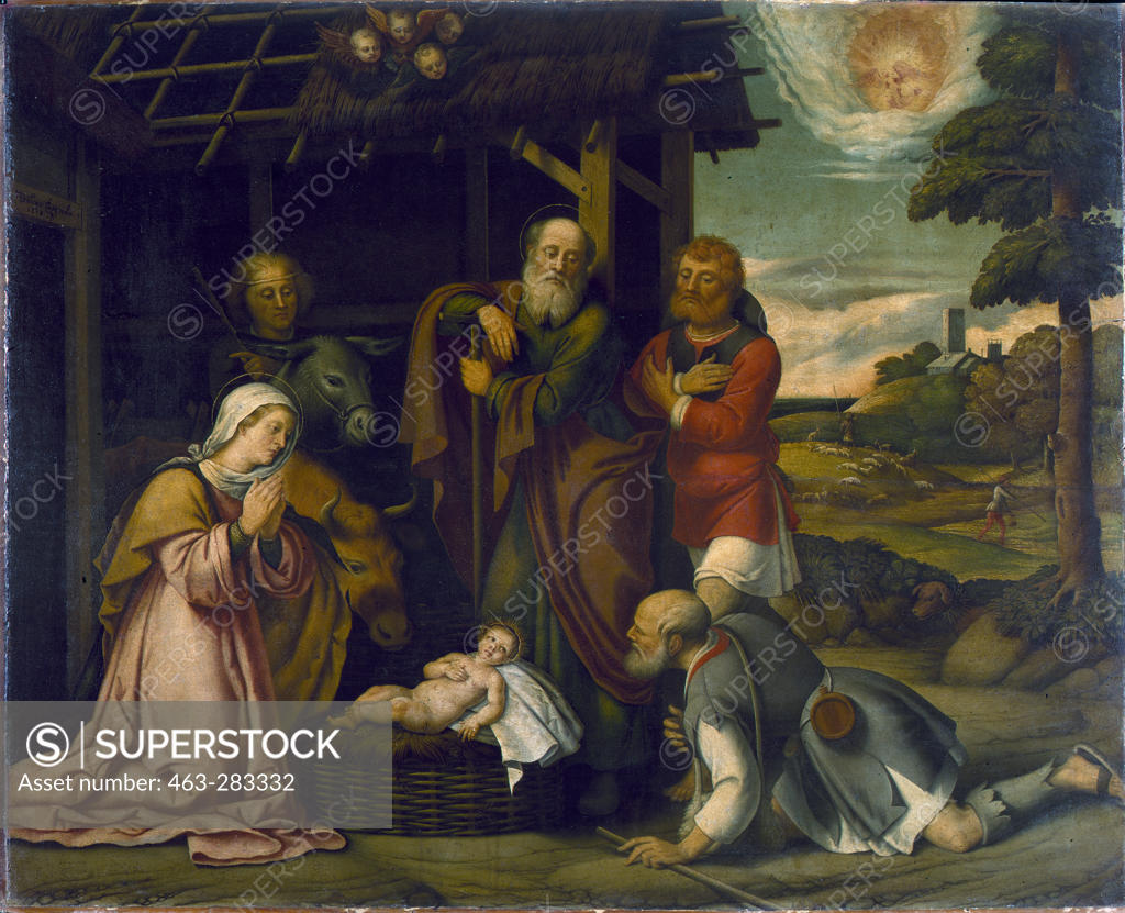 Stock Photo: 463-283332 Capriolo / Adoration of the Shepherds